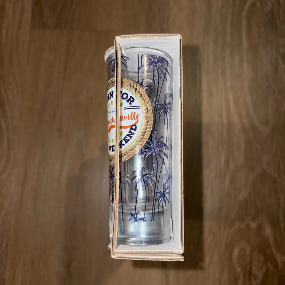 New Set of 4 Margaritaville Shot Glasses Living For The Weekend